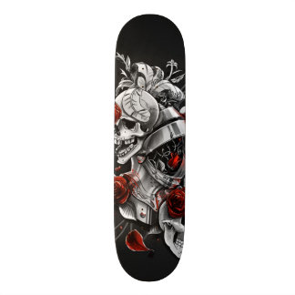 Skateboard Crânes et roses