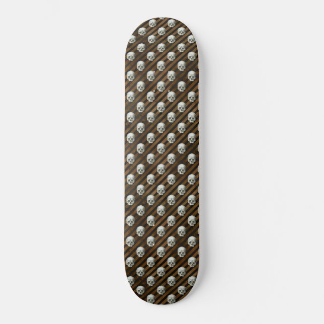 Skateboard Crânes gothiques cuivre bandes de cuivre (Recto)