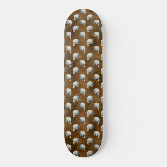 Skateboard Crânes gothiques sur cuivre (Recto)