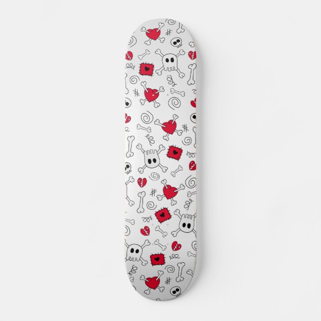 Skateboard Crânes, os & cœurs brisés (Recto)