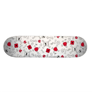 Skateboard Crânes, os et coeurs brisés