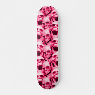 Skateboard Crânes roses chaudes