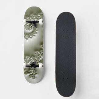 Skateboard Cravate à motif fractal vert pâle