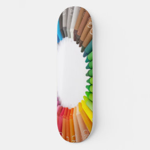 Skateboard Crayons colorés de craie
