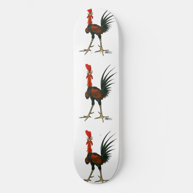 Skateboard Crazy rooster (Recto)