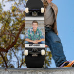 Skateboard Create your Own Photo<br><div class="desc">Personalized Photo Skateboard. This custom skateboard features your own photo printed in the center back for a bold, personal touch. The design includes a clean white bar beneath the photo, giving you a dedicated spot to add your name in a bold black font for a crisp, modern look. Whether it’s...</div>