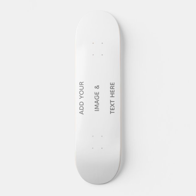 Skateboard Create Your Own white  Save The Date (Recto)