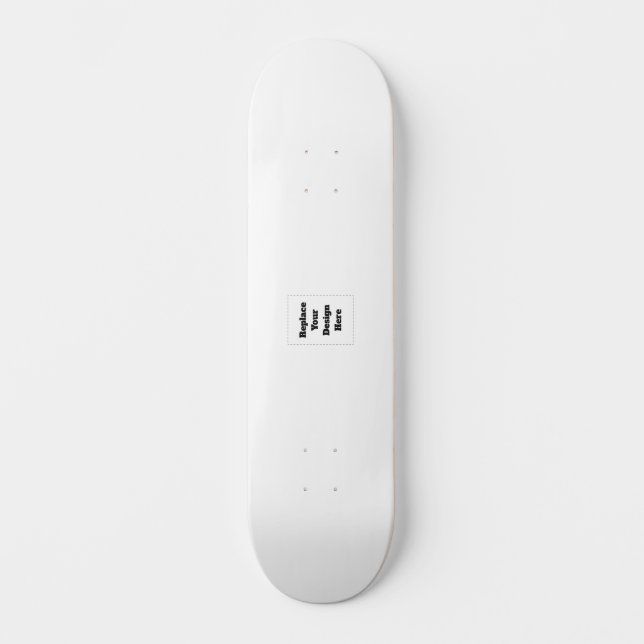 Skateboard Créez votre propre blanc  (Recto)
