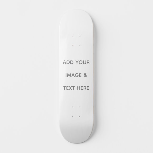 Skateboard Créez votre propre blanc  (Recto)