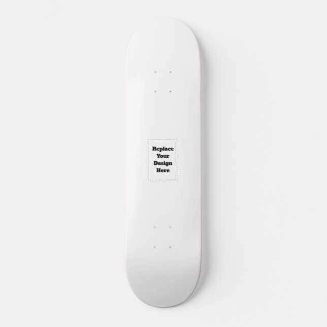 Skateboard Créez votre propre blanc  (Recto)