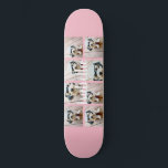 Skateboard Créez votre propre collection de photos 8 Nom pers<br><div class="desc">Une excellente façon d'afficher vos photos carrés à partir de votre compte en ligne. Un design girly mais sophistiqué.</div>