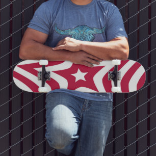 Skateboard Créez votre propre étoile rouge et blanche