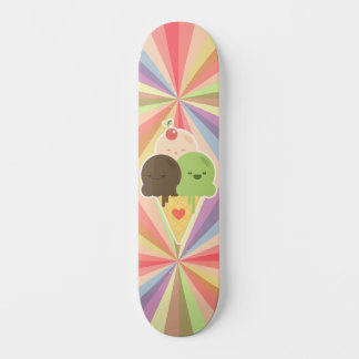Skateboard Crème de glace Kawaii Arc-en-ciel