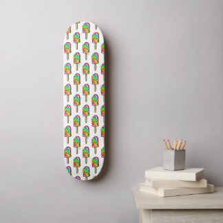 Skateboard Crème Glacée Arc-en-Ciel Kawaii