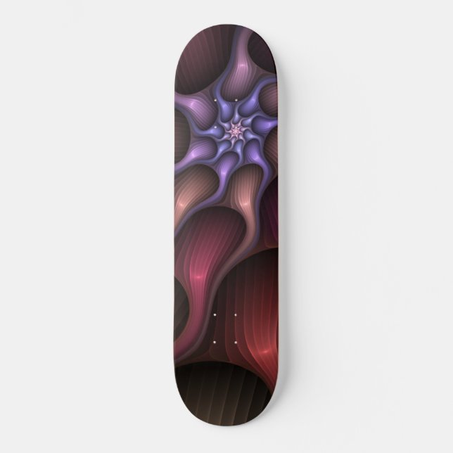 Skateboard Croissance magique Moderne Abstrait coloré Fractal (Recto)