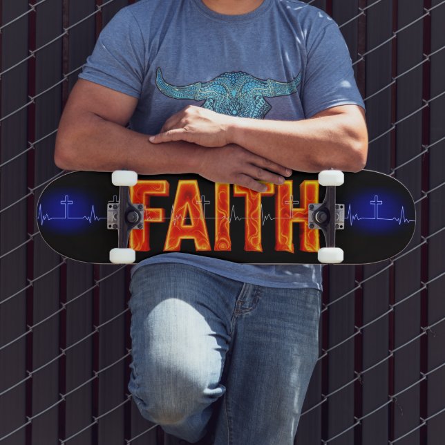 Skateboard Croix de foi Battement de coeur (Extérieur 3)