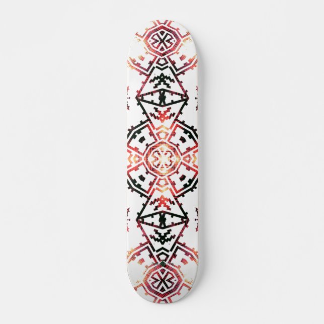 Skateboard Croix d'onde sonore de mosaïque inversée (Devant)
