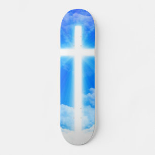 Skateboard Cross of Light Jesus Christ Customizable Christian