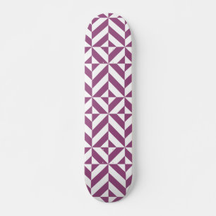 Skateboard Cube Déco géométrique violet chaud