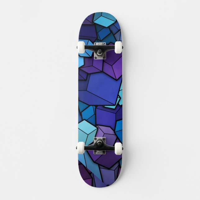 Skateboard Cubes Abstraits (Recto)
