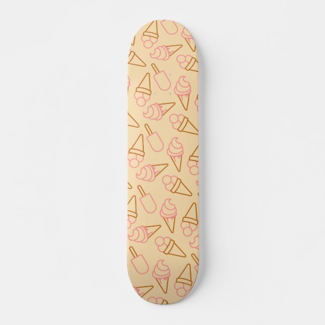 Skateboard Cuisine estivale avec contours de glace (Devant)