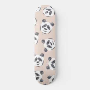 Skateboard Cuisine noir blanc rose Motif Panda