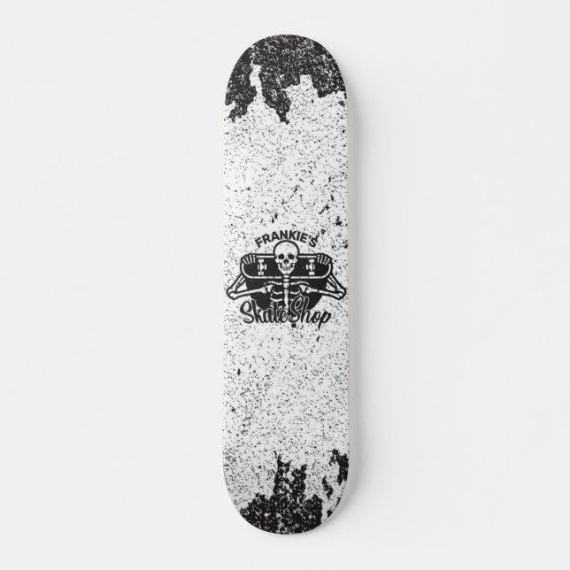 Skateboard Custom ADD NAME Skull Skate Shop (Devant)