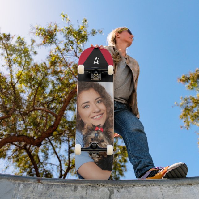 Skateboard Custom Photo Monogram Personalize  (Extérieur 1)