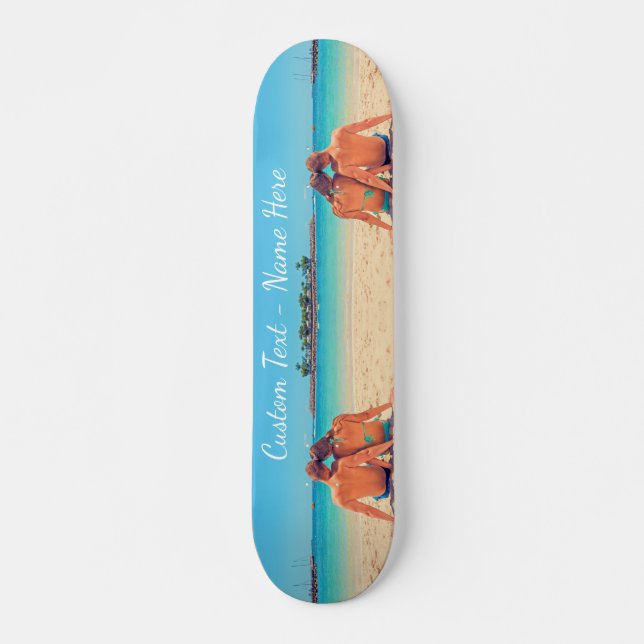 Skateboard Custom Photo Your Summer Holiday Design Skate (Devant)