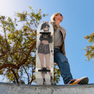 Skateboard Cute Anime Girl Style urbain