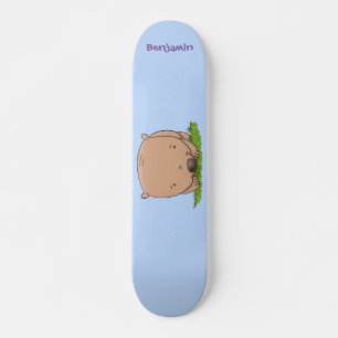 Skateboard Cute baby wombat cartoon illustration