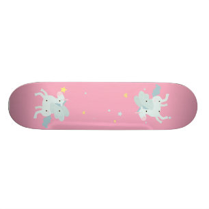 Skateboard Cute Blue Unicorn, Étoiles