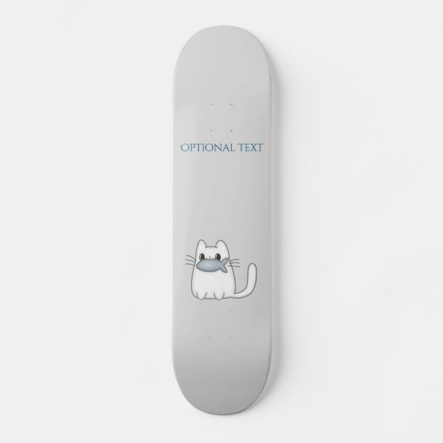 Skateboard Cute chat avec poisson Prix (Recto)