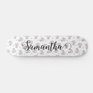 Skateboard Cute Chat hiver Motif de Noël personnalisé