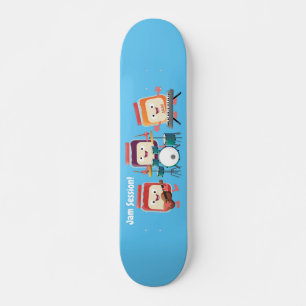 Skateboard Cute confiture session dessin animé musicien humou