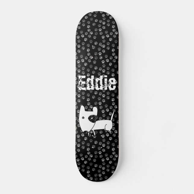 Skateboard Cute English Bull Terrier (Recto)