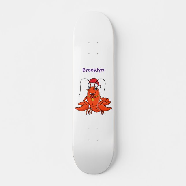 Skateboard Cute joyeux homard portant le dessin du casquette  (Devant)