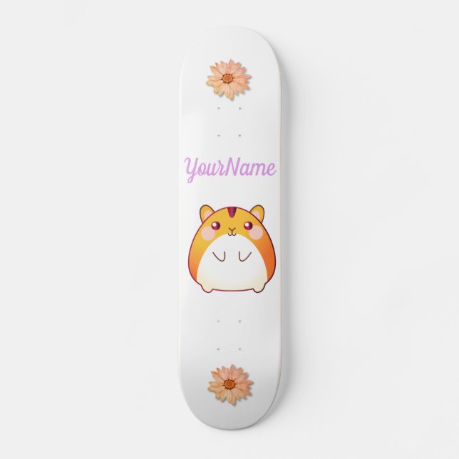 Skateboard Cute Kawaii Hamster Custom  (Recto)