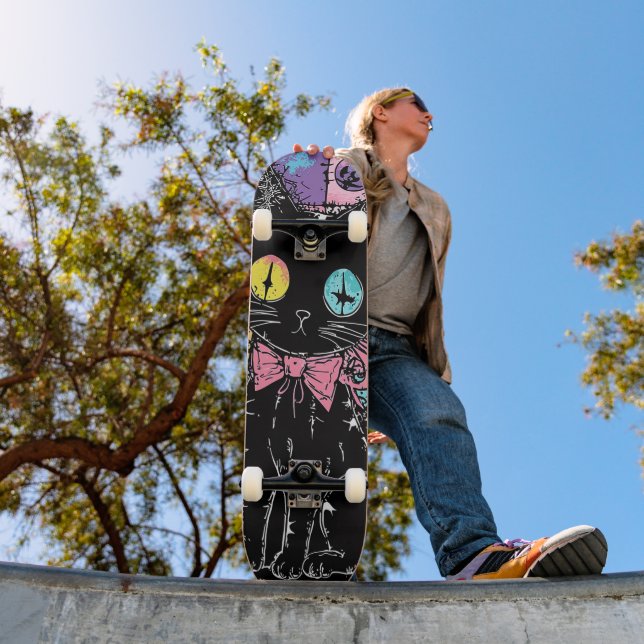 Skateboard Cute Kawaii Pastel Goth Patchwork Gothique Déplais (Extérieur 1)