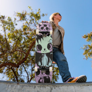 Skateboard Cute Kawaii Pastel Goth Patchwork Gothique Déplais