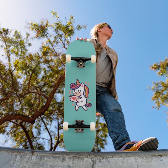 Skateboard Cute licorne (Extérieur 1)