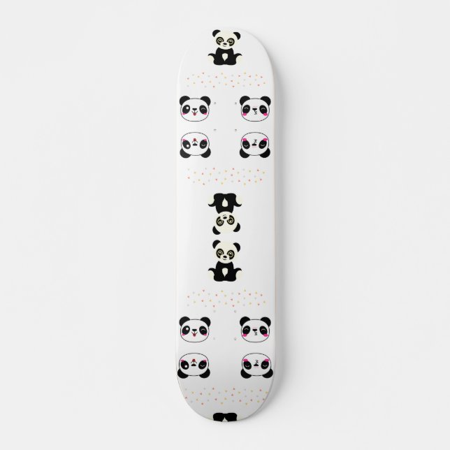 Skateboard Cute Motif panda (Devant)