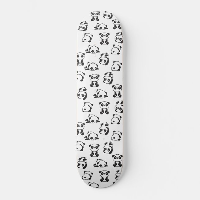 Skateboard Cute Pandas Pattern  (Recto)