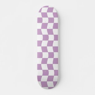 Skateboard Cute Pastel violet blanc Verre Motif de tableau de