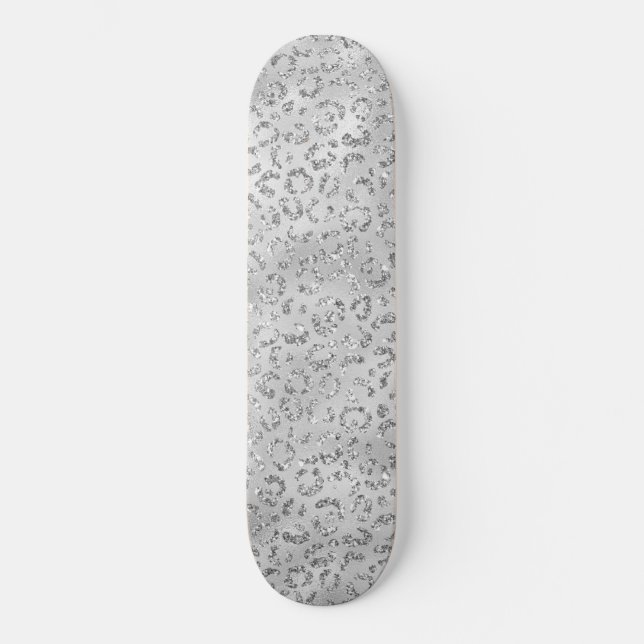 Skateboard Cute Silver Cheetah (Recto)