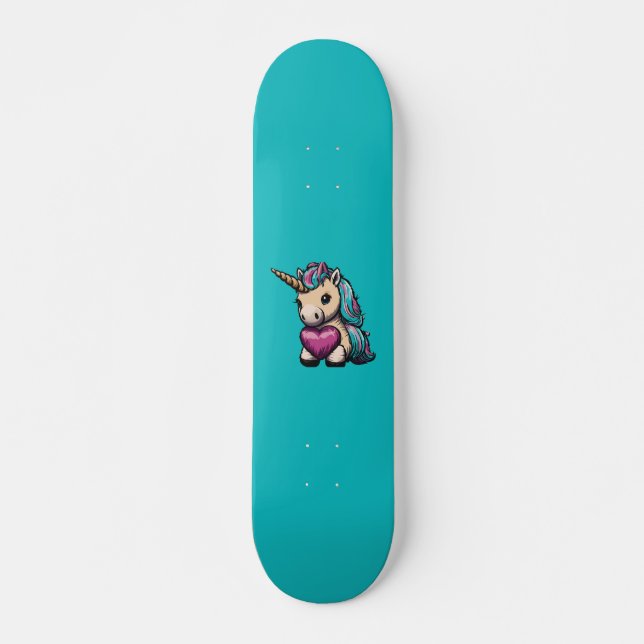 Skateboard Cute Unicorn (Devant)