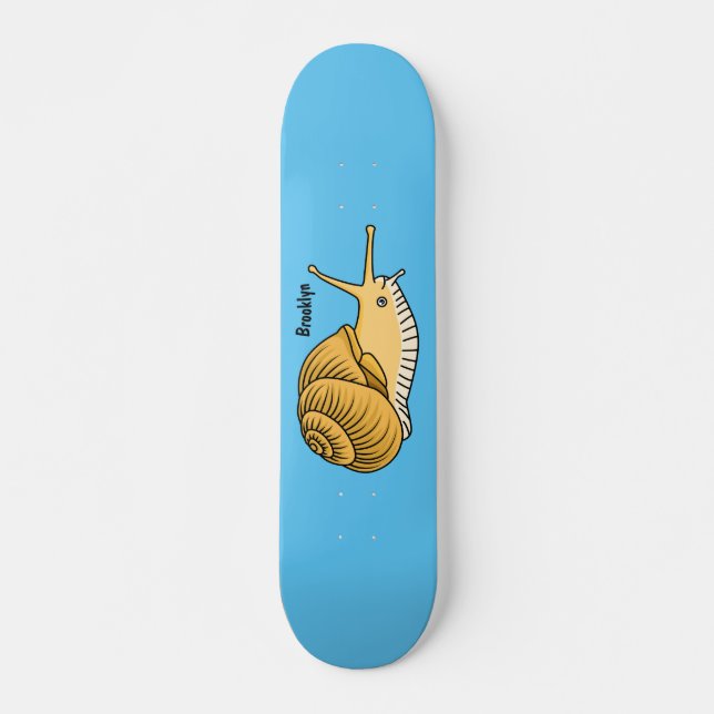 Skateboard Cute yellow snail cartoon (Devant)