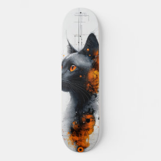 Skateboard Cyber Feline