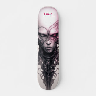 Skateboard Cyborg Girl Fantastic Artsy