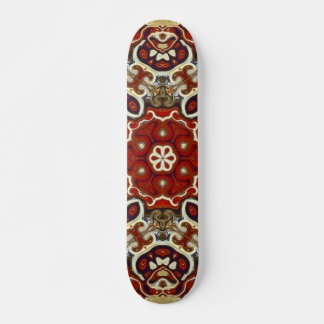 Skateboard Cycle d'axes mandala cramoisi beige bleu foncé